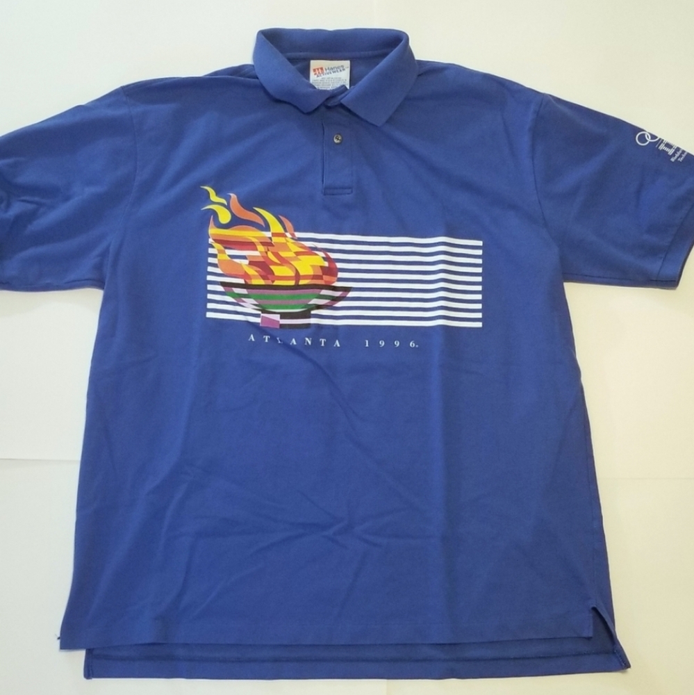 Vintage 1996 Atlanta Olympic Flame Polo